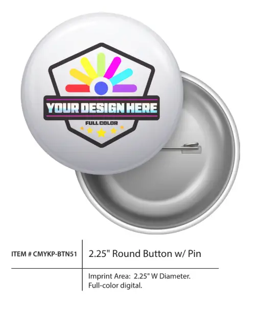 2" Square Magnet Buttons 17 mil.