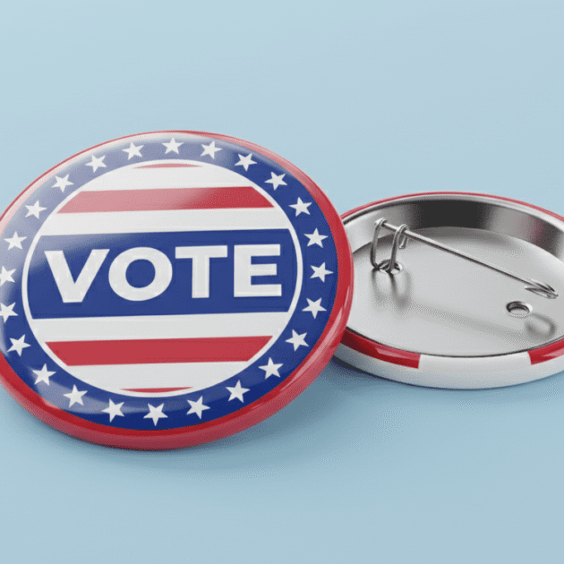 3 inch pin - custom vote your voice