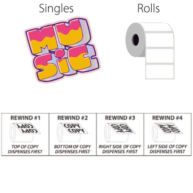 Any Custom Shape 2" x 2" Inch Holographic Bopp Labels