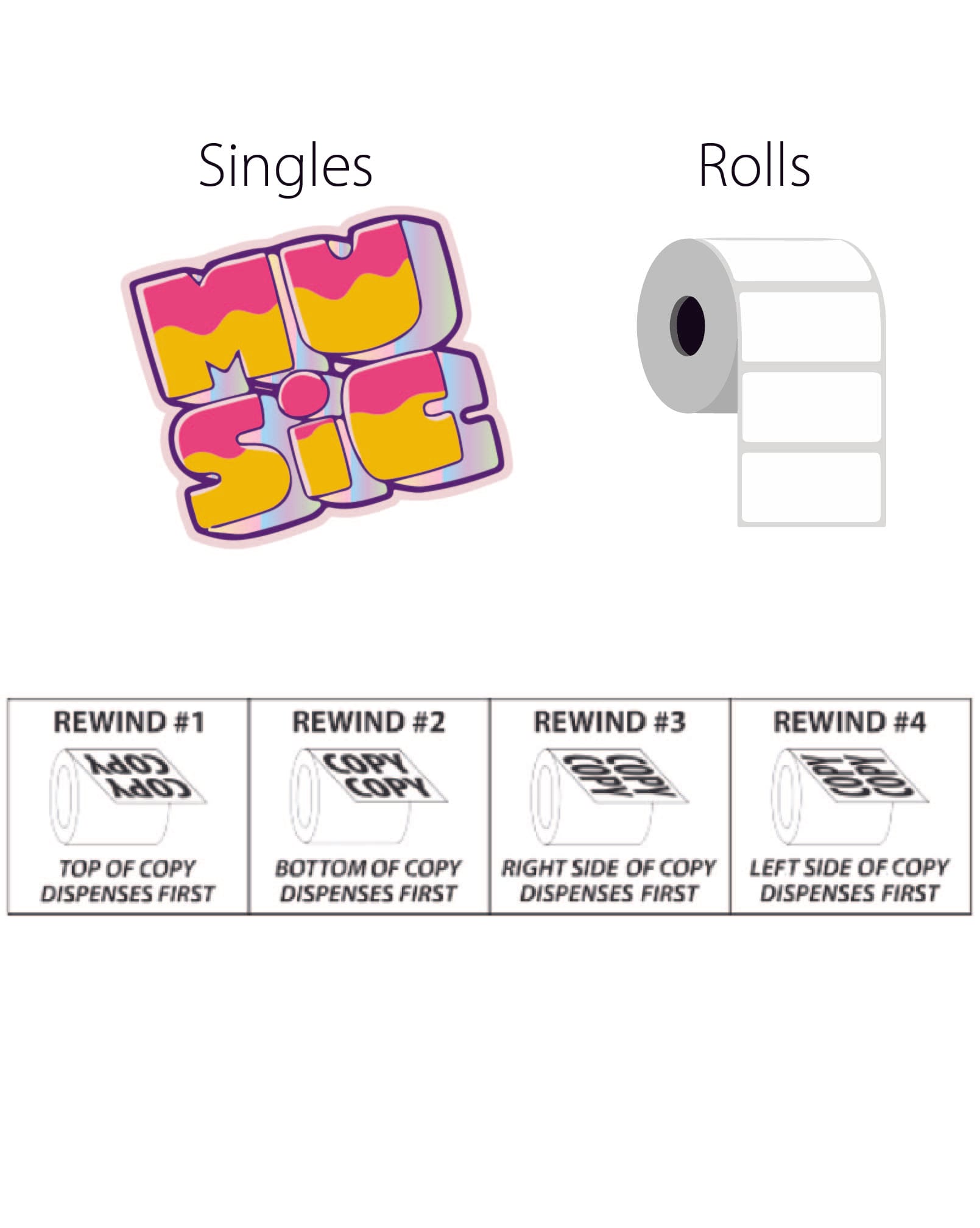 Any Custom Shape 3” x 3” Inch Holographic Bopp Labels