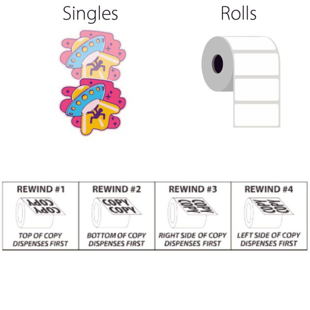 Any Custom Shape 2” x 2” Inch Clear Bopp Labels