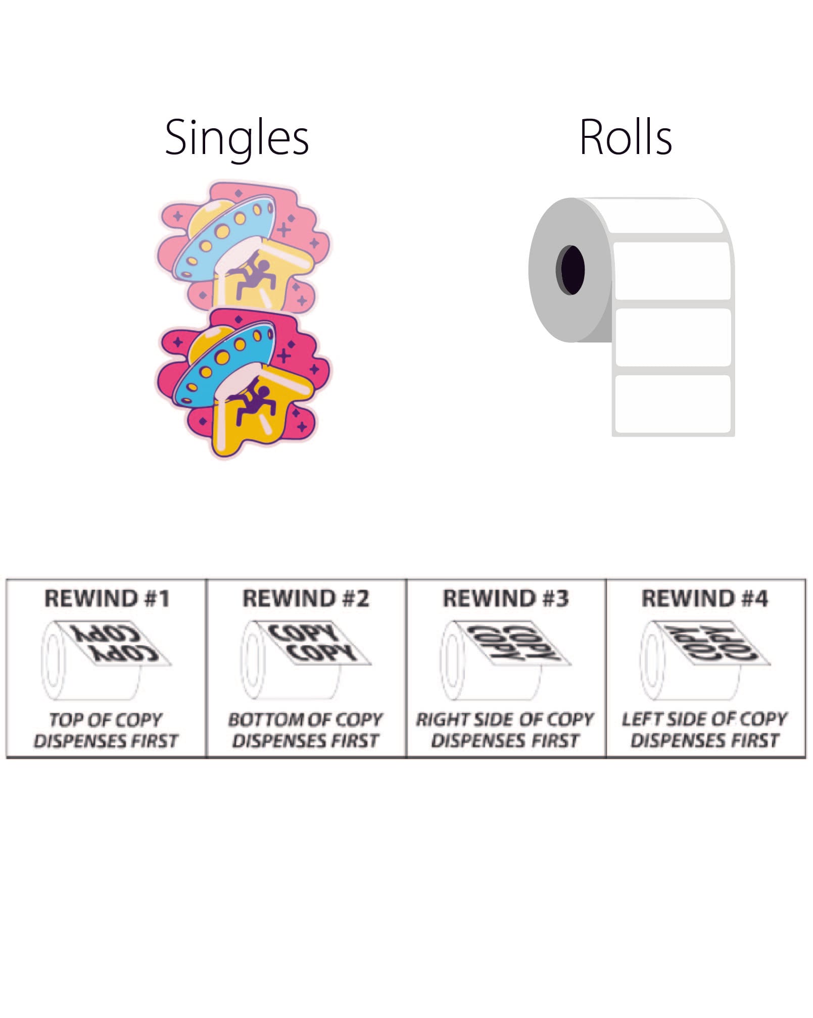Any Custom Shape 2” x 2” Inch Clear Bopp Labels