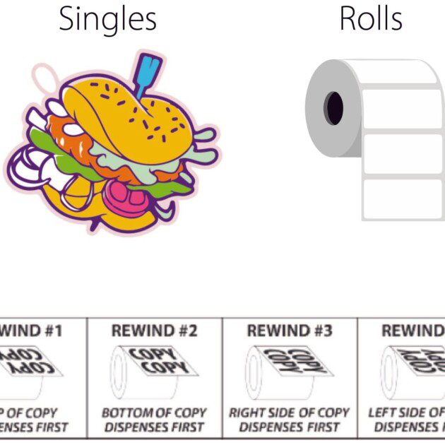Any Custom Shape 2" x 2" Inch White Bopp Labels