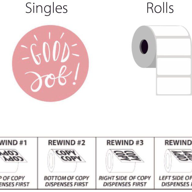 2 Inch White Bopp Circle Labels