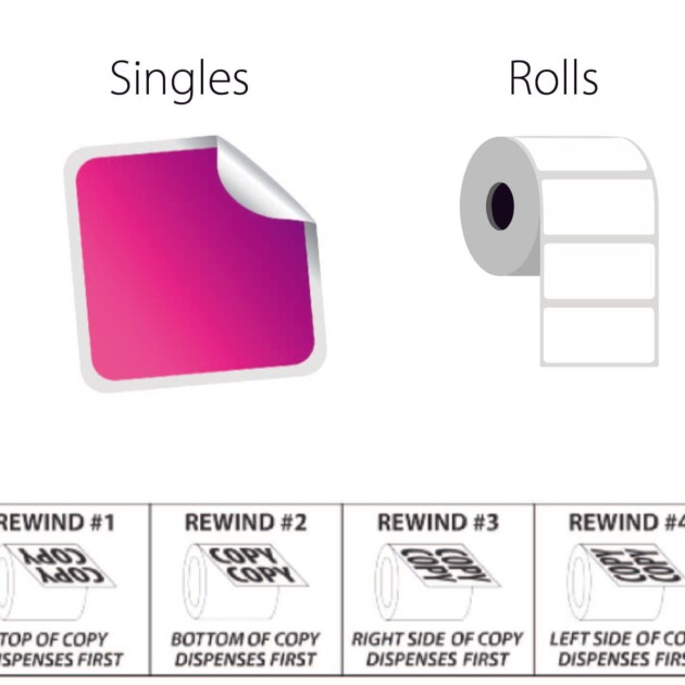 2 Inch White Bopp Square Labels